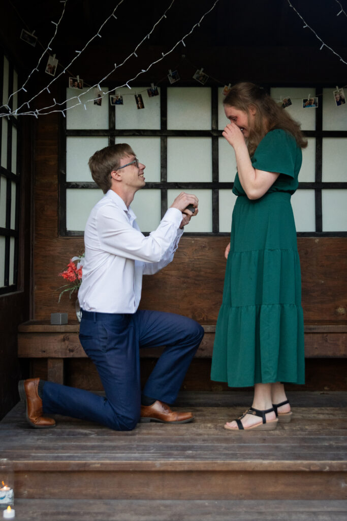 Jon proposing to Brooke.